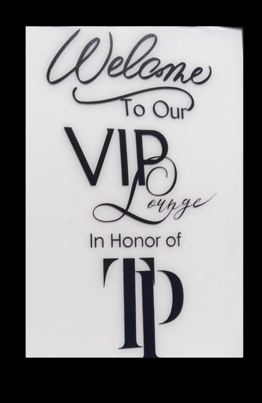 ADD-ON, Custom Acrylic Vinyl Event Signs Rental